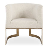 Tan Boucle Cantilevered Accent Chair by Uttermost Bellina
