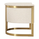 Tan Boucle Cantilevered Accent Chair by Uttermost Bellina, alternate view 4