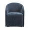 Modern European furniture - Velvet Dining Chair with Casters - www.oroa.com