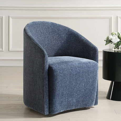 Modern European furniture - Velvet Dining Chair with Casters - www.oroa.com