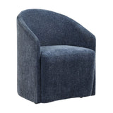 Modern European furniture - Velvet Dining Chair with Casters - www.oroa.com