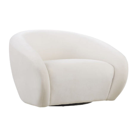 Modern European furniture - Curved-Back Velvet Swivel Chair - www.oroa.com