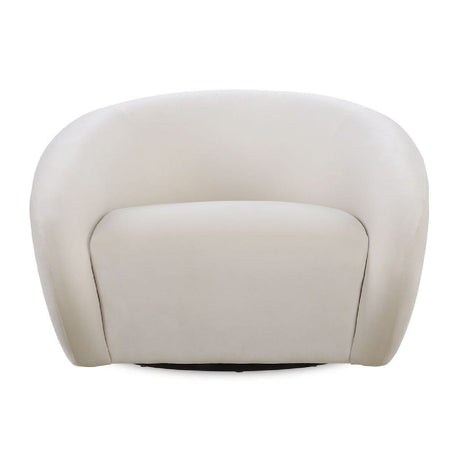 Modern European furniture - Curved-Back Velvet Swivel Chair - www.oroa.com