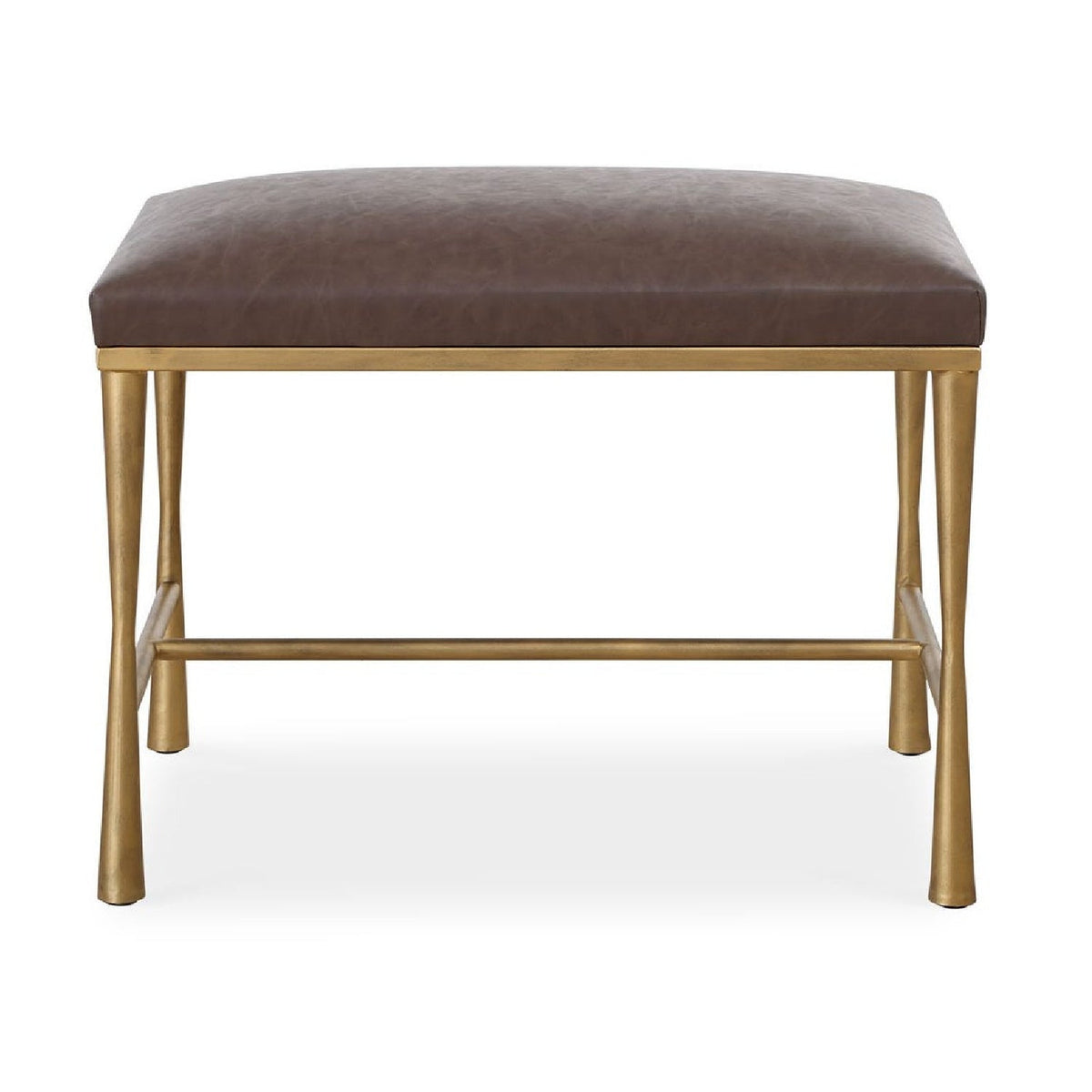 Brown Leather Inspired Bench S by Uttermost Reform