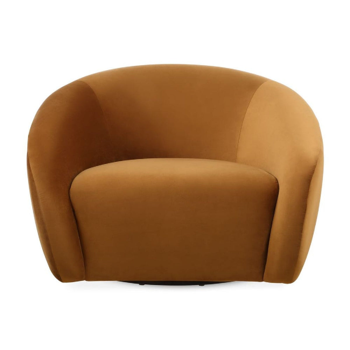 Modern European furniture - Curved-Back Velvet Swivel Chair - www.oroa.com