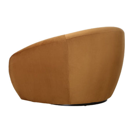 Modern European furniture - Curved-Back Velvet Swivel Chair - www.oroa.com