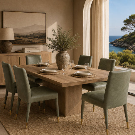 Modern European furniture - Upholstered Dining Chair Set (2) - www.oroa.com