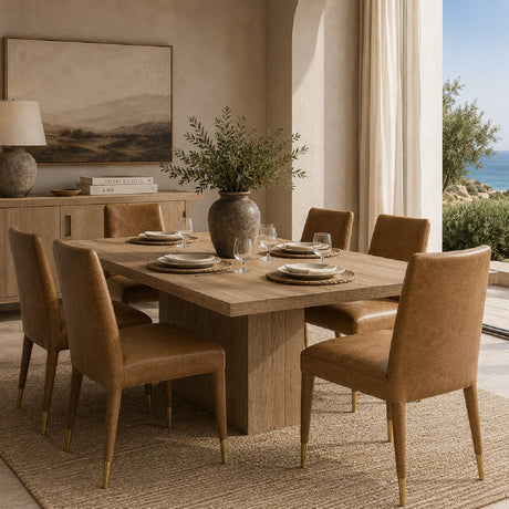 Modern European furniture - Upholstered Dining Chair Set (2) - www.oroa.com