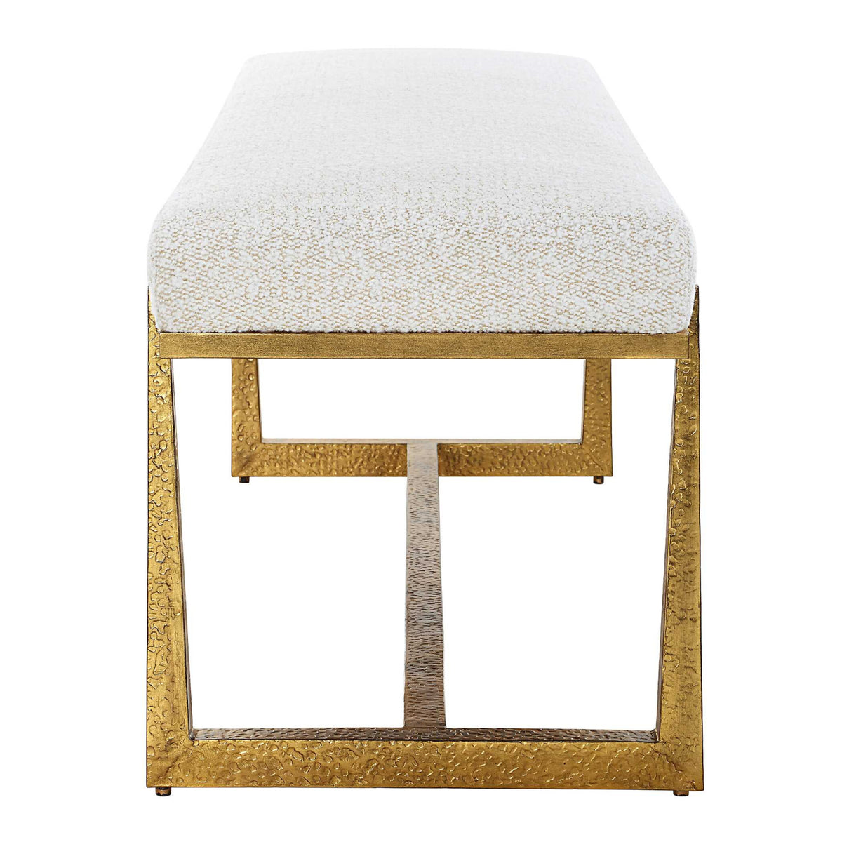 Modern European furniture - Upholstered Wool-Inspired Bench - www.oroa.com