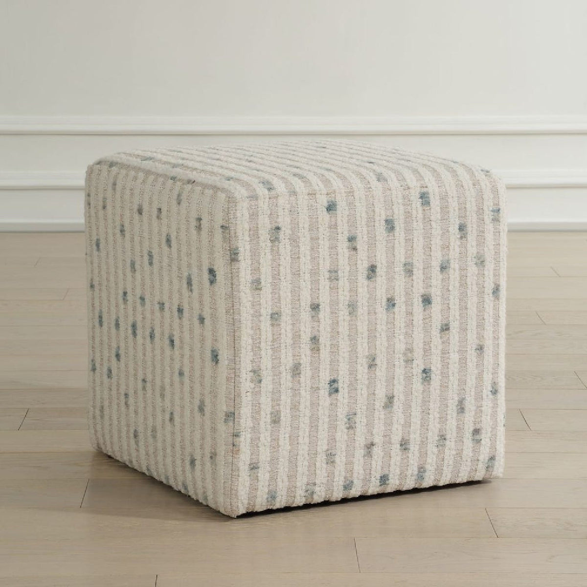 Modern European furniture - Chenille Cube Ottoman - www.oroa.com