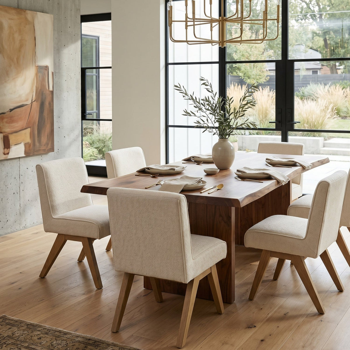 Modern European furniture - Oak Framed Padded Dining Chair - www.oroa.com