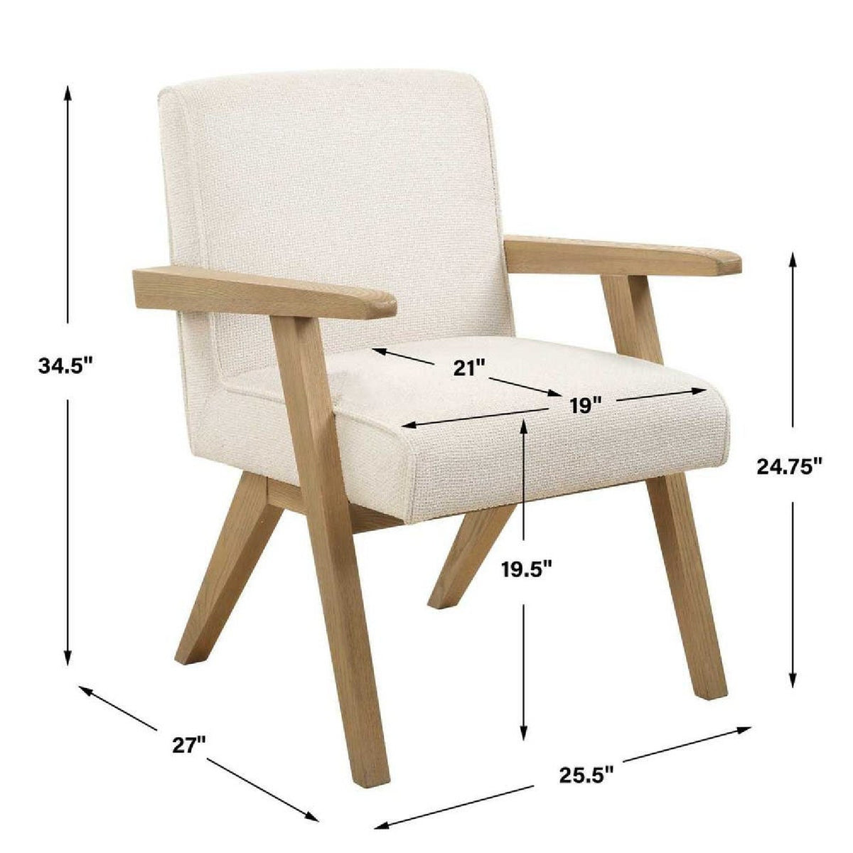 Modern European furniture - Oak Framed Padded Dining Chair - www.oroa.com