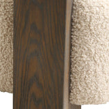 White Shearling T-Back Accent Chair by Uttermost Lennox, alternate view 8