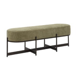Green Upholstered Bench by Uttermost Merino, alternate view 3