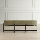 Green Upholstered Bench by Uttermost Merino, alternate view 7
