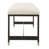 White Upholstered Bench by Uttermost Halston, alternate view 4