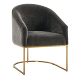 Black Velvet Cantilevered Dining Chair by Uttermost Hanni