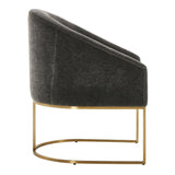Black Velvet Cantilevered Dining Chair by Uttermost Hanni, alternate view 4