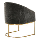 Black Velvet Cantilevered Dining Chair by Uttermost Hanni, alternate view 5