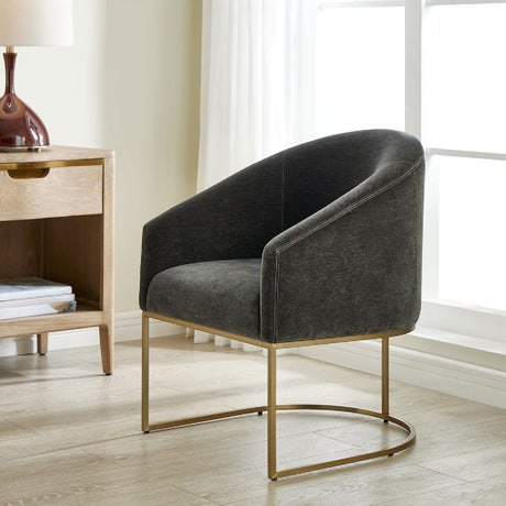Black Velvet Cantilevered Dining Chair by Uttermost Hanni, alternate view 9