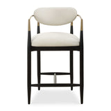 Modern European furniture - White Velvet Counter Stool - www.oroa.com