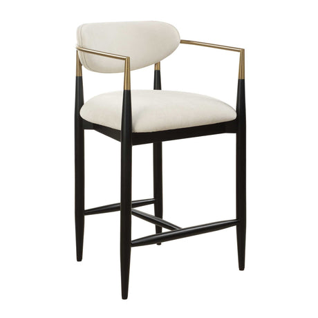 Modern European furniture - White Velvet Counter Stool - www.oroa.com