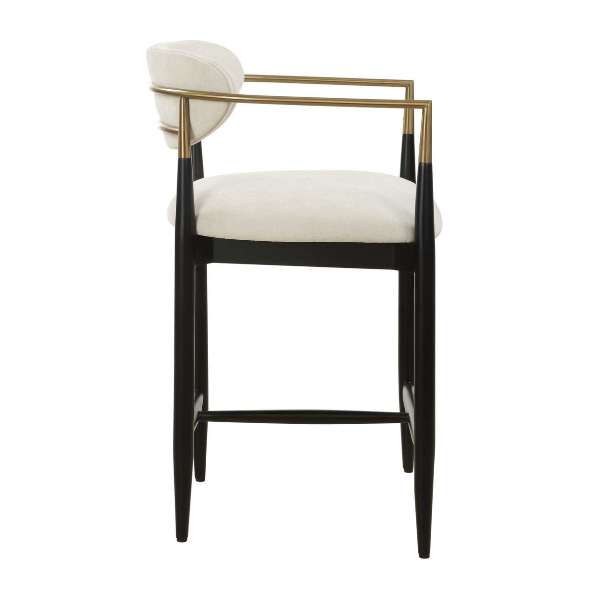 Modern European furniture - White Velvet Counter Stool - www.oroa.com