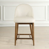 Cream Leather Inspired Counter Stool by Uttermost Stitches, alternate view 2