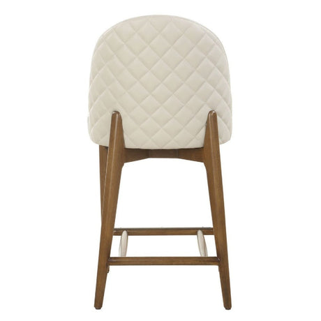 Cream Leather Inspired Counter Stool by Uttermost Stitches, alternate view 5