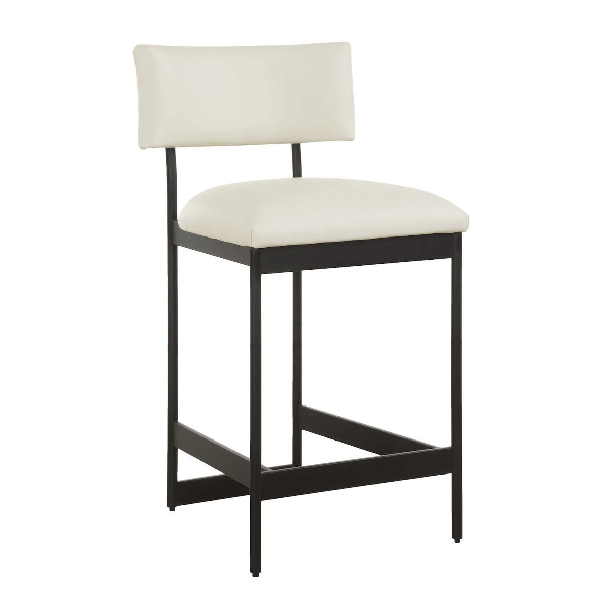 Modern European furniture - White Leather Counter Stool - www.oroa.com