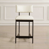 Modern European furniture - White Leather Counter Stool - www.oroa.com