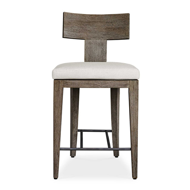Mahogany T-Shaped Outdoor Counter Stool by Uttermost Cellini