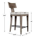 Mahogany T-Shaped Outdoor Counter Stool by Uttermost Cellini, alternate view 10