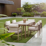 Gray Mahogany Outdoor Dining Chair by Uttermost Borneo, alternate view 2