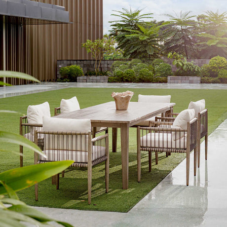 Gray Mahogany Outdoor Dining Chair by Uttermost Borneo, alternate view 2