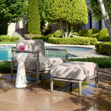Gray Mahogany Outdoor Lounge Chair by Uttermost Borneo, alternate view 2