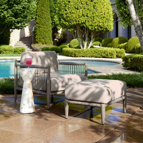 Gray Mahogany Outdoor Lounge Chair by Uttermost Borneo, alternate view 2