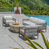 Gray Mahogany Outdoor Lounge Chair by Uttermost Borneo, alternate view 17