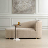 Modern European furniture - Beige Velvet Chaise Lounge - www.oroa.com