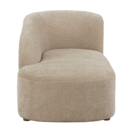 Modern European furniture - Beige Velvet Chaise Lounge - www.oroa.com