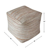 Natural Hemp Fibers Pouf by Uttermost Shiro, alternate view 3