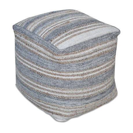 Gray & Cream Fabric Ottoman by Uttermost Mesick