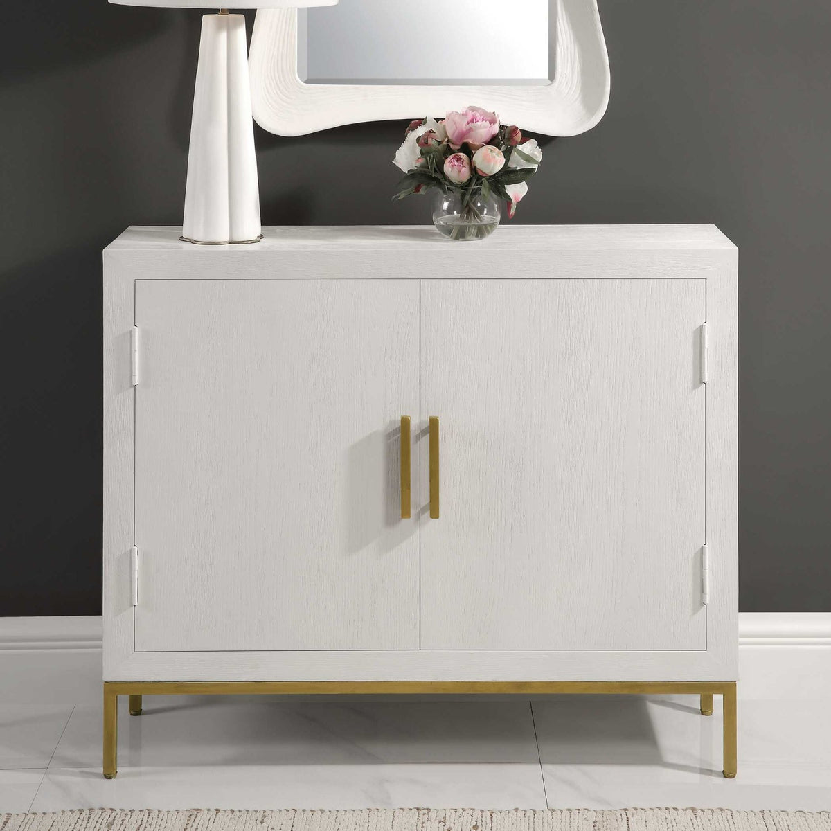 Modern European furniture - 2-Door Oak Veneer Cabinet - www.oroa.com