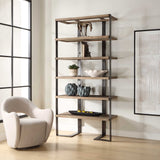 Modern European furniture - Natural Oak 5-Shelf Bookcase - www.oroa.com