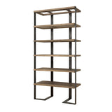 Modern European furniture - Natural Oak 5-Shelf Bookcase - www.oroa.com