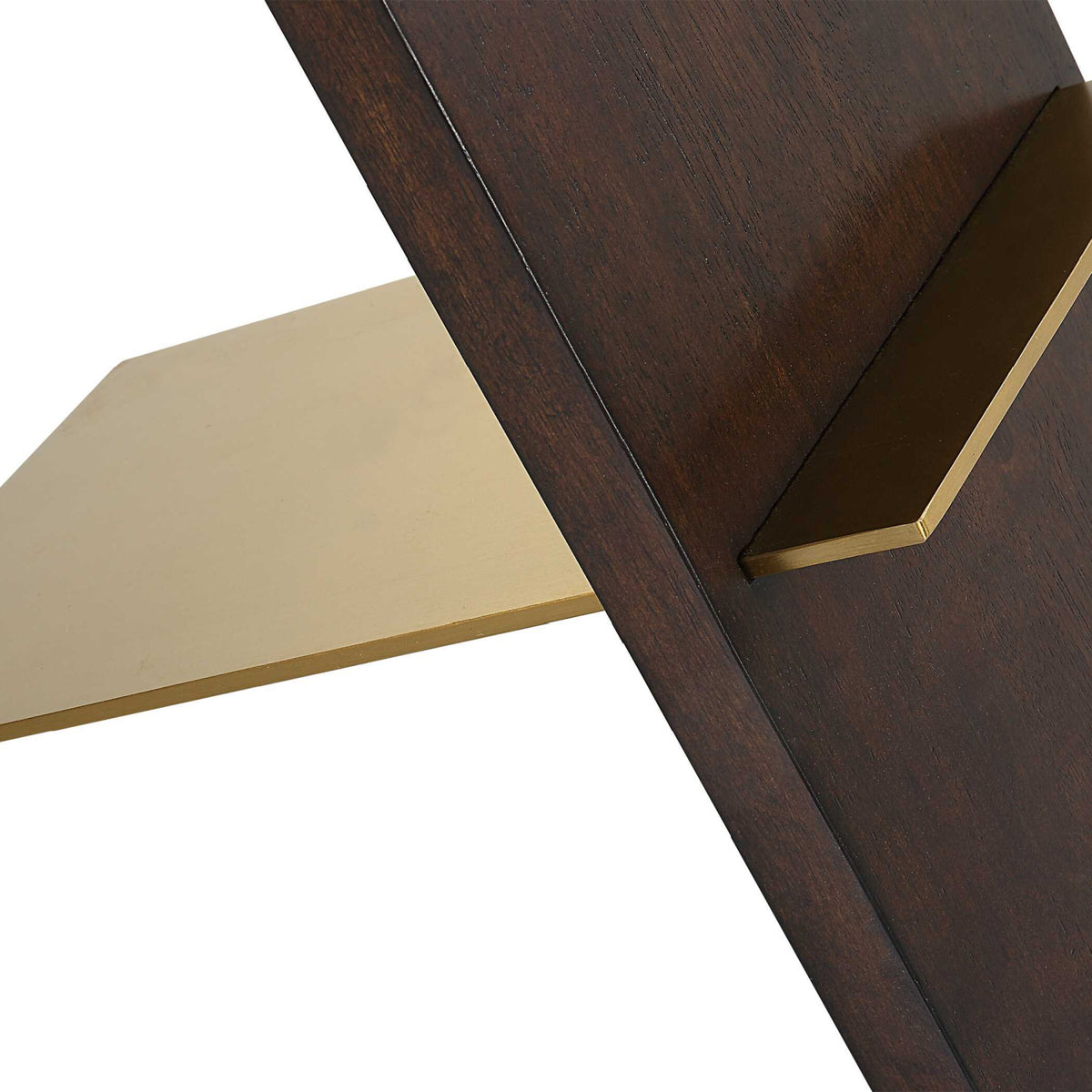 Modern European furniture - Brown Wooden Slanted Accent Table - www.oroa.com