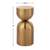 Modern European furniture - Gold Hourglass Accent Table - www.oroa.com