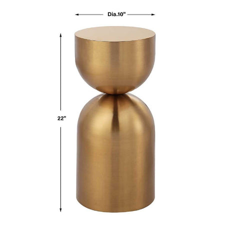 Modern European furniture - Gold Hourglass Accent Table - www.oroa.com