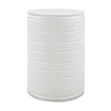 Modern European furniture - White Grooved Cylindrical Accent - www.oroa.com