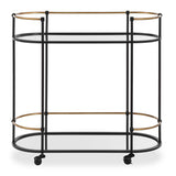 Modern European furniture - Mirrored Shelves Bar Cart - www.oroa.com
